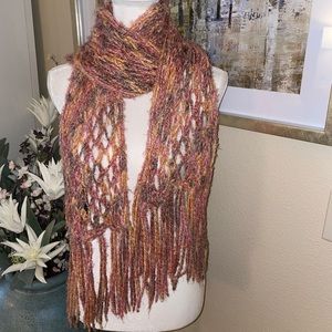 Very unique and beautiful sparkly punk colorful long scarf.